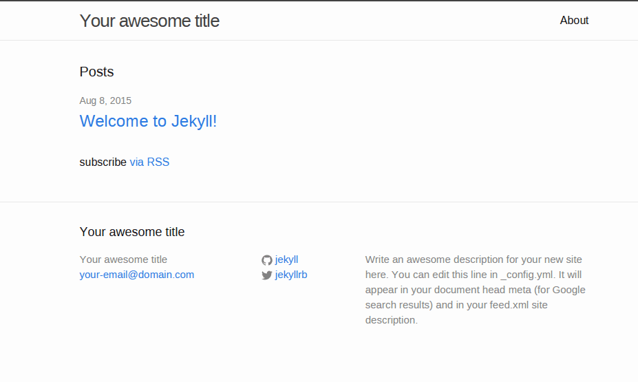 jekyll default theme