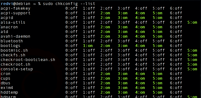 chkconfig