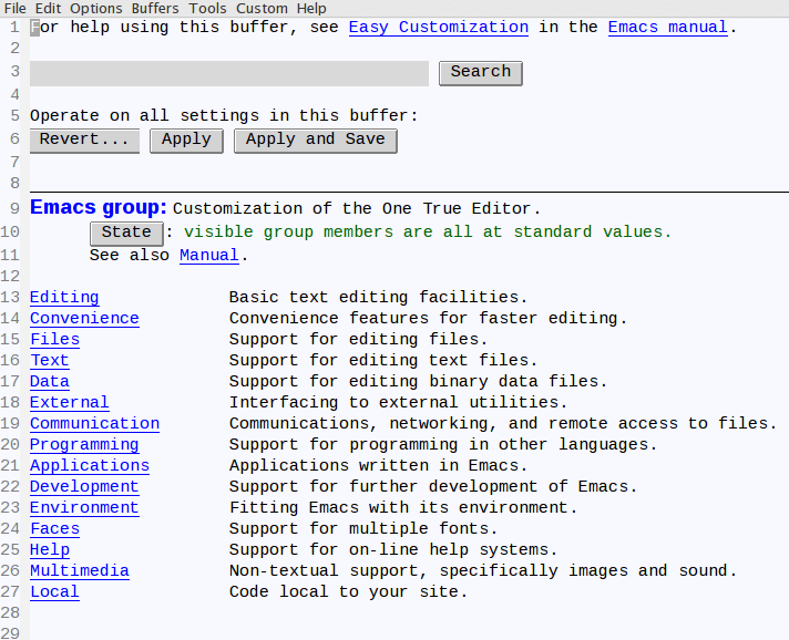 emacs customize